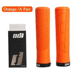 Premium Non-Slip Shock Absorbing Bike Handlebar Grips (Orange)