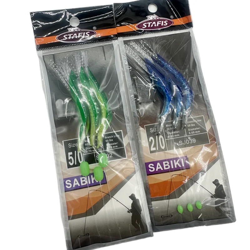2 Confezioni Traina Pesca In Mare Acqua Salata Sabiki Hook Octopus Rigs Tonno Esche Pesca Aringa Bait Jig Pesca Sabiki Lure