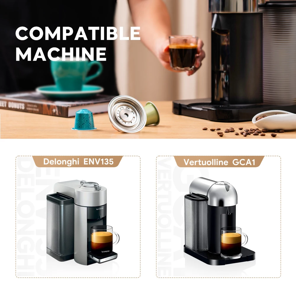 Nespresso Pod Converts to DeLonghi Vertuoline GCA1 Vertuo ENE135 Coffee Capsule Adapter Accessories