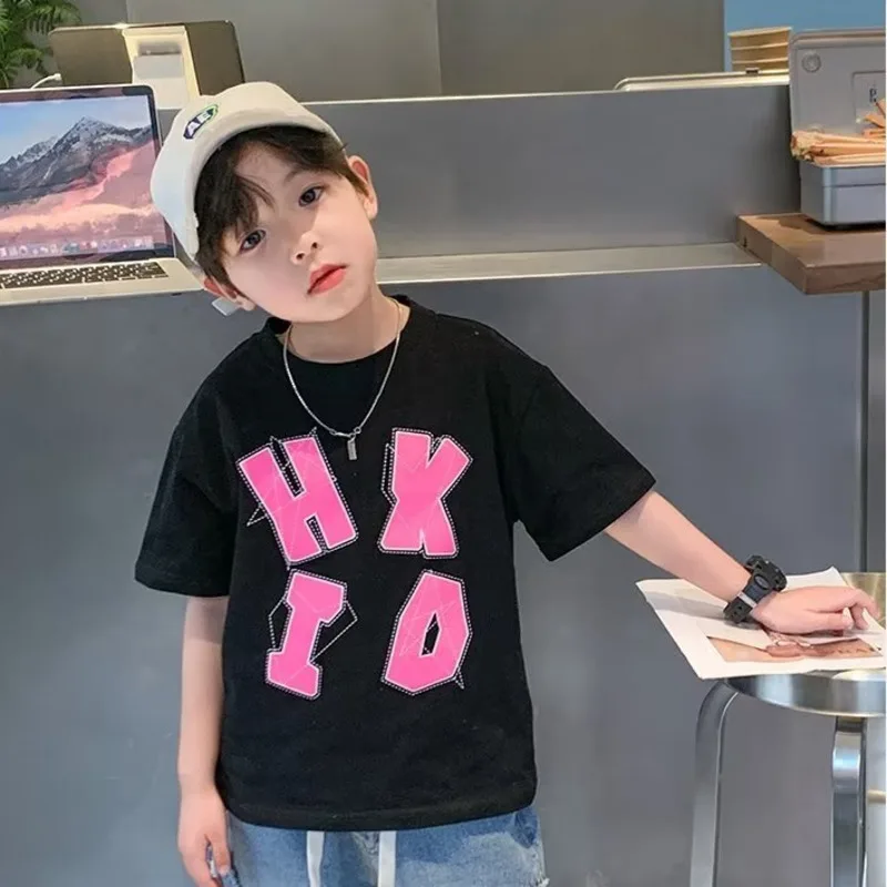 

Children's T-shirts Boys Wear T-shirt For A Boy Child Tee Shirt Kids Clothes Clothing Tops Top Short Sleeve Teenagers Boy's