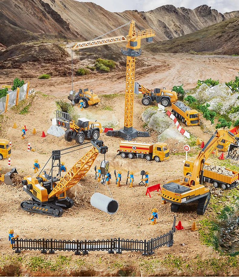 Générique City Compressor Roll - Truck Toy, Modèle De Rouleau Compresseur,Véhicule De Construction,Machine De Construction Miniature Avec Roues