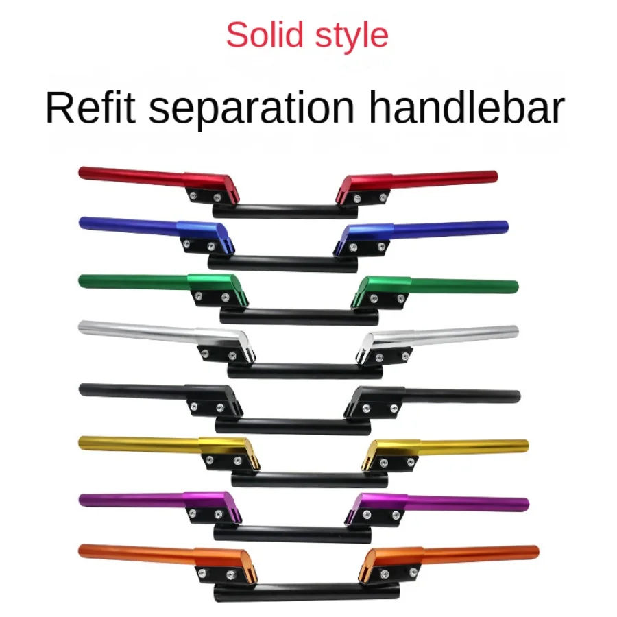 

Modified Motorcycle Adjustable Split Handlebar 22mm Solid Aluminium Universal E-bike Scooter Directional Control Lever