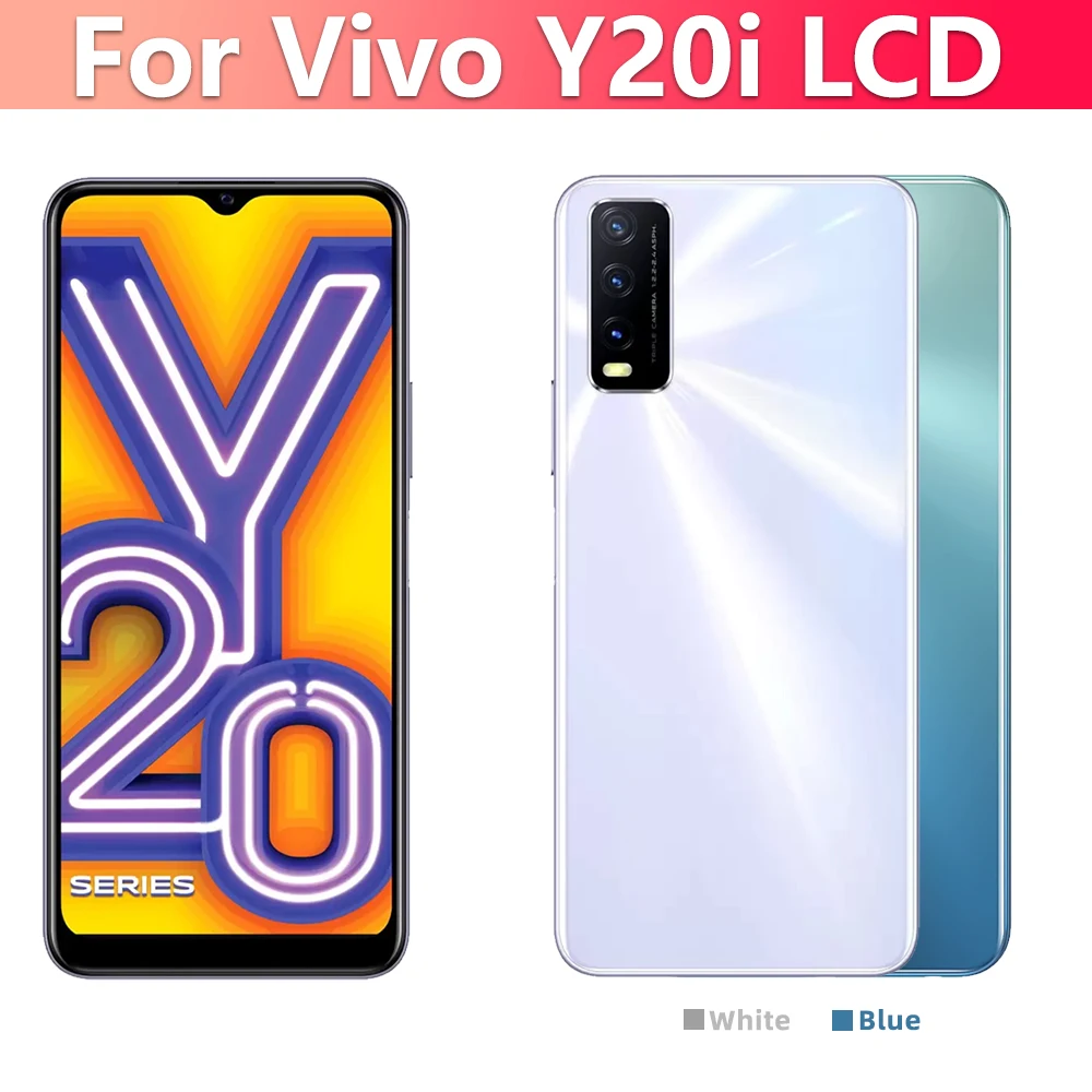LCD 디스플레이 터치 스크린 디지타이저 어셈블리 교체, 프레임 포함, Vivo Y20 Y20i Y20S V2029 V2027 V2032, 6.51 인치 디스플레이