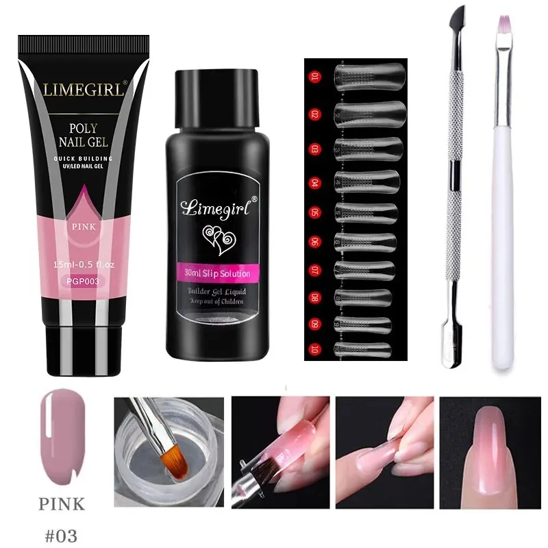 LIMEGIRL 15ml Nail Extension Gel Kit - Quick Extend Gel