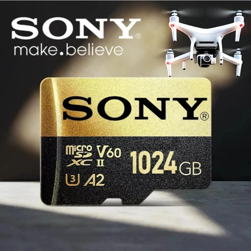 thumbnail image 1 of Tarjeta de memoria Micro SD de alta velocidad SONY de 128 GB, 256 GB, 1024 GB, 512 GB, 64 GB, 32 GB, MicroSD U3 A2, tarjeta flash TF para cámara Xiaomi y PC, 1 of 5