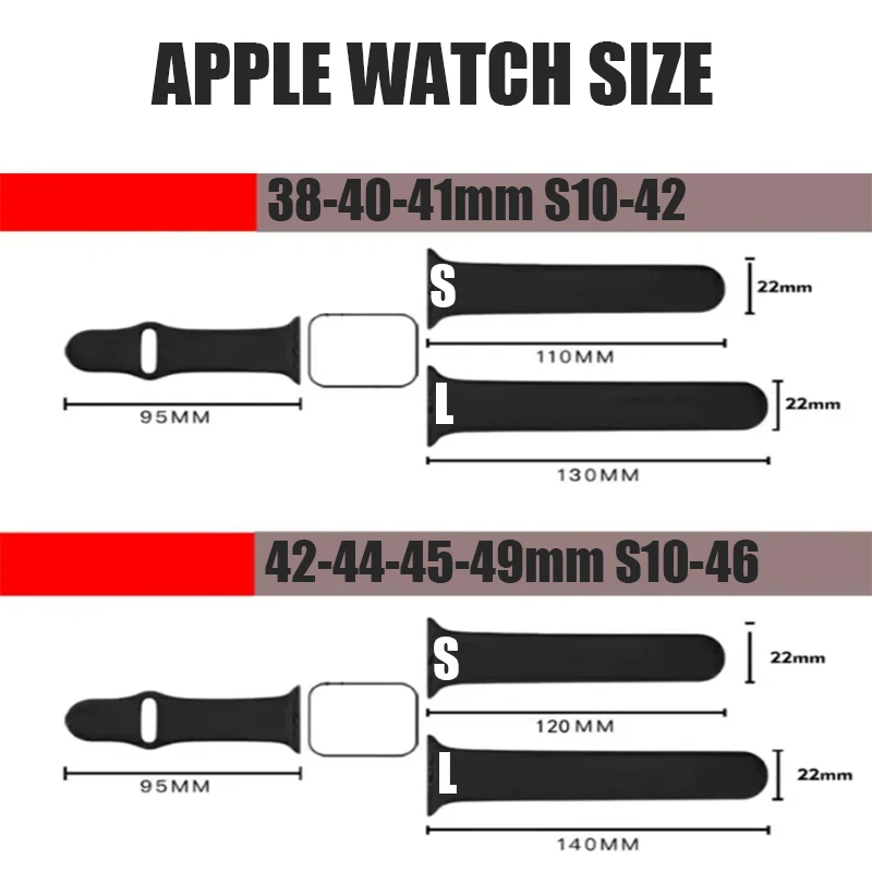 Premium Silicone Watch Strap - Universal Fit, Various Sizes Available