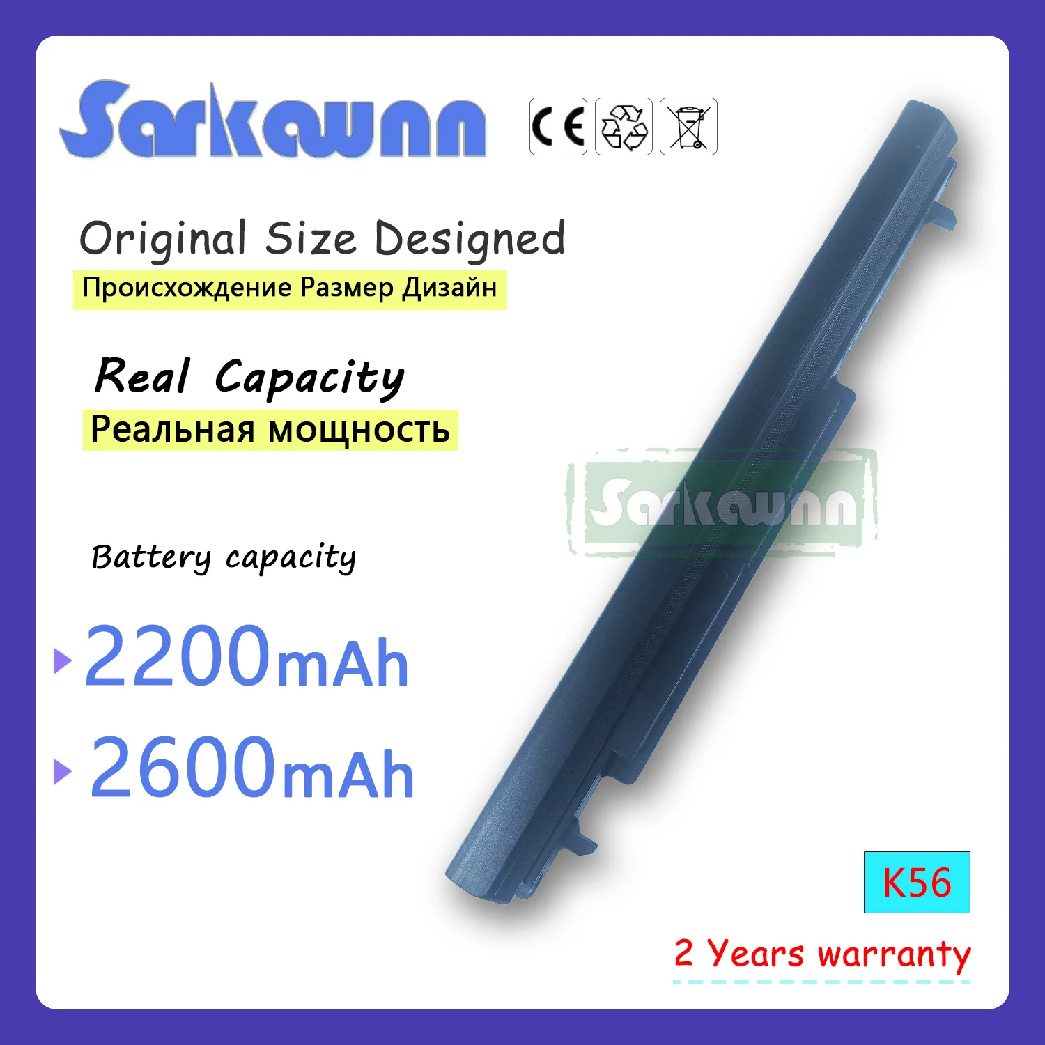 

SARKAWNN 4CELLS A31-K56 Laptop Battery For ASUS A46 Ultrabook A46C Series A46CA Series A46CB Series A46CM Series