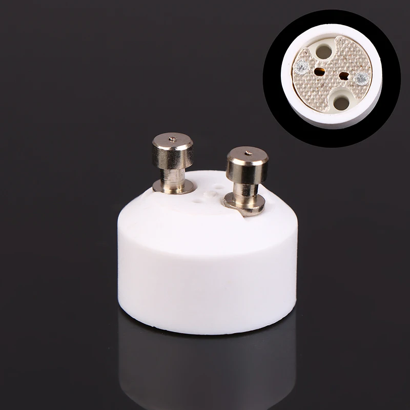 lamp holder lamp bulb holder lamp base GU10 To MR16 Ceramic Socket Base Halogen LED Light Bulb G4 GU5.3 GY6.35 Pin Adapter White Converter Lamp Holder