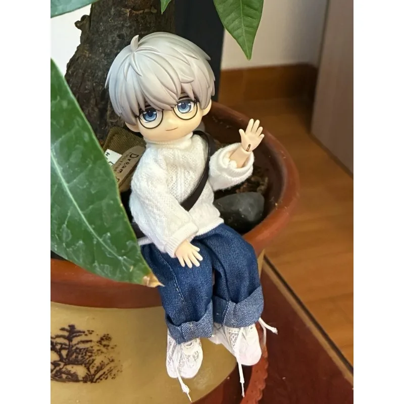 Maßstab 1:12, lockere Jeans mit geradem Bein, Soldatenkleidung, Modell, passend für 6'' Ashi 2.0 3.0 BJD Doll Romankey Notaman Actionfigur-Körper
