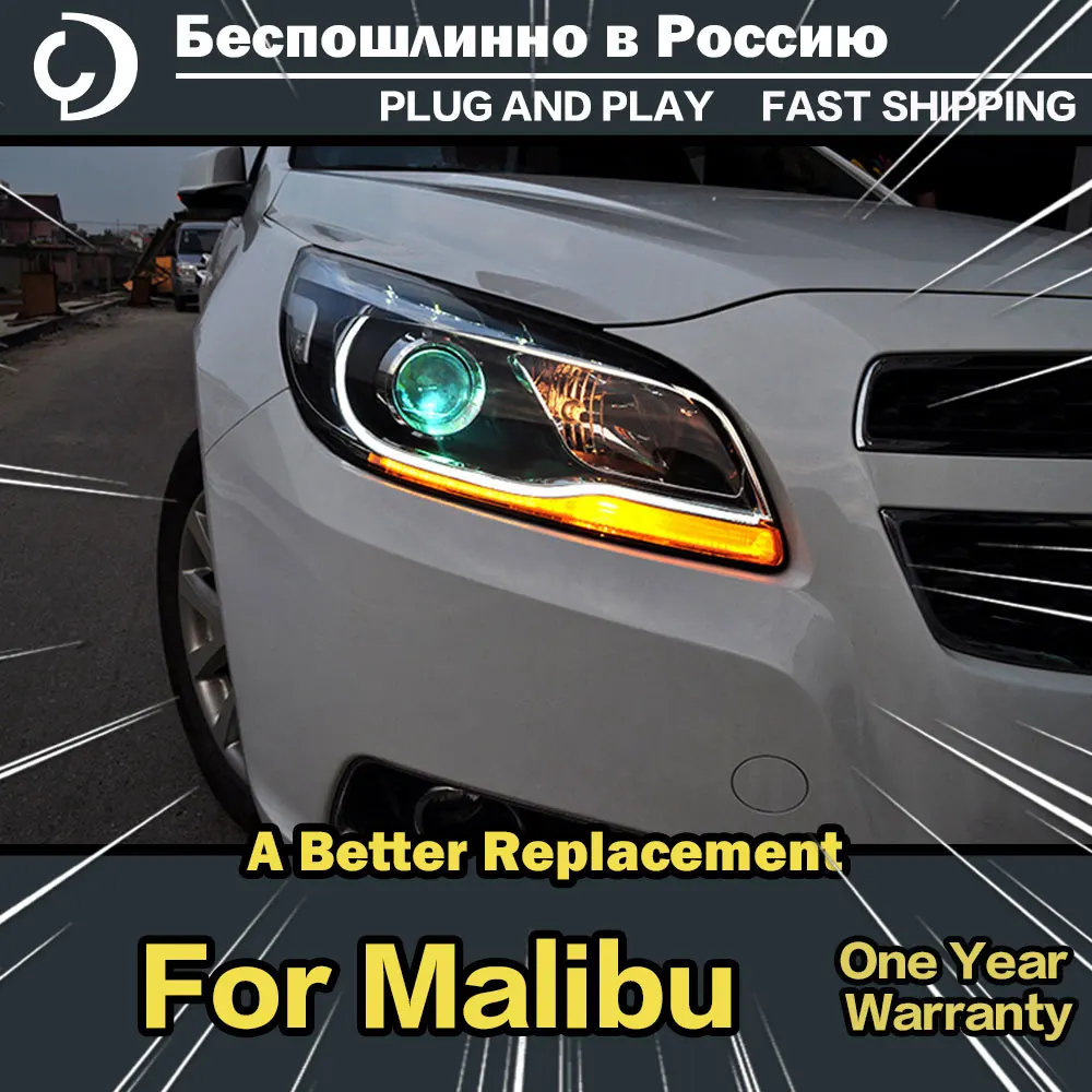 

Головка головного света AKD для Chevrolet Malibu 2012-2015, головка головного света DRL, проектор, автомобильные аксессуары