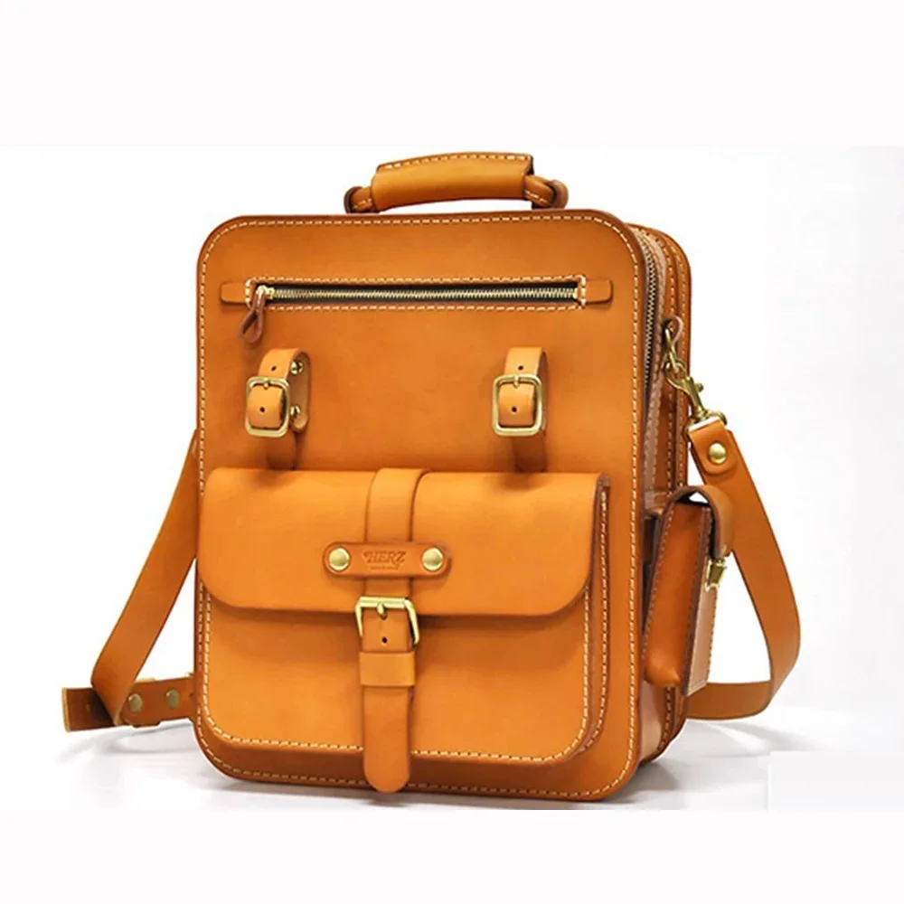 Vintage Backpack Sewing Pattern – Leather Craft Bag Template 31x22x11cm 3