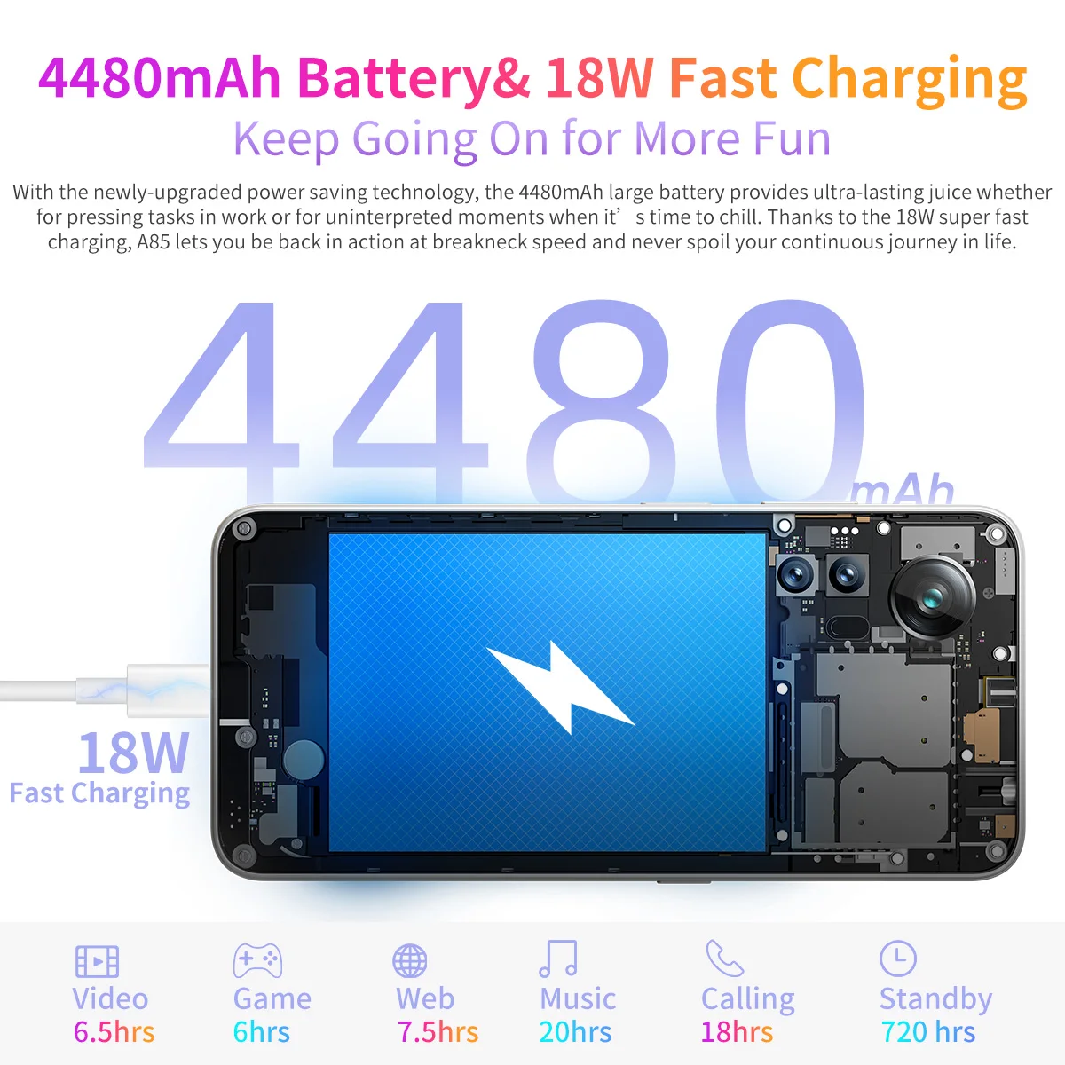 Blackview A85 8GB 128GB Android 12 Smartphone 50MP Camera