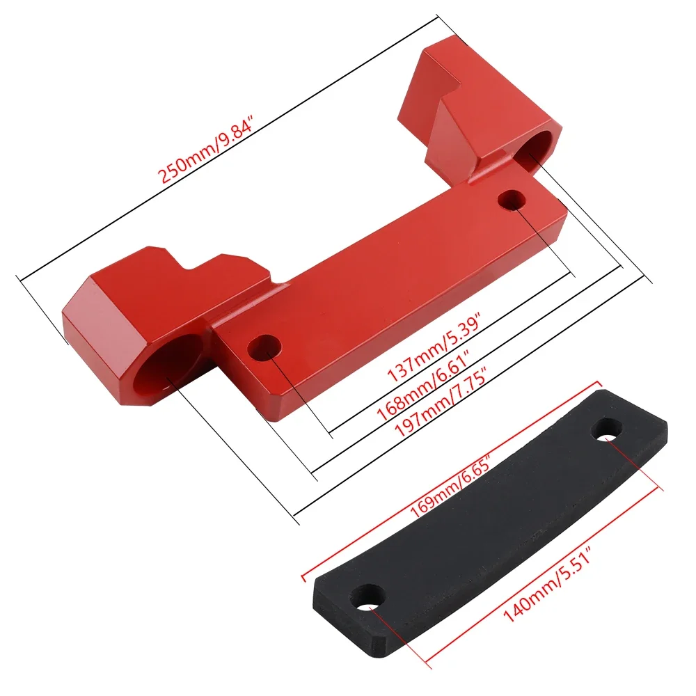 Rear Differential Brace Anodized Red Billet Aluminum For 2015-Challenger Charger Hellcat