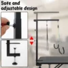 Dog Grooming Table Arm Iron Pet Grooming Stand with Clamp Height Adjustable Fixed Dog Beauty Stand for Pet Nail Clipping Haircut 4