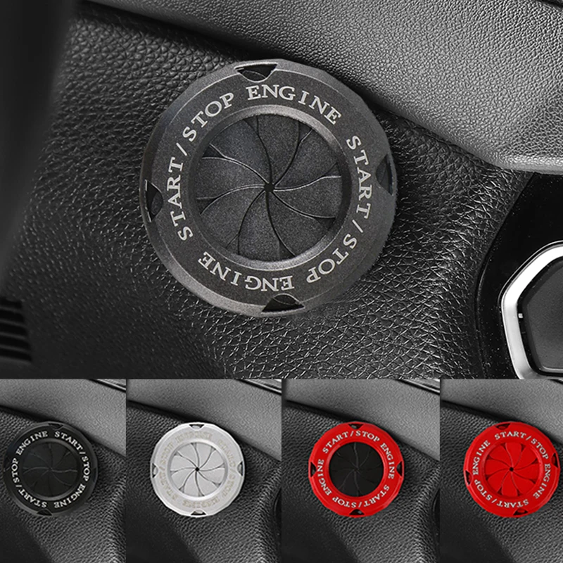 Car Moto Engine Start Stop Button Cover Interruttore Di Accensione Blade-Type Rotatable Protection Cap Decorazione D'Interni Decor Sticker
