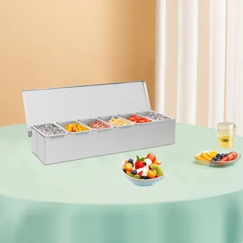 Contenitore per dispenser di condimenti in barattolo di spezie per condimenti in acciaio inossidabile per cucine private, ristoranti, fornitori, tavoli 1