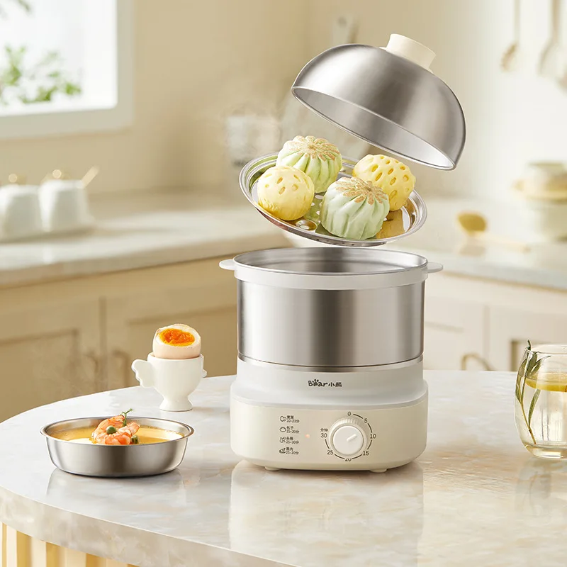 360W Electric Egg Boiler Breakfast Machine Multicooker Steamer Automatic Egg Cookers Home Egg Custard Steaming Cooker with Timer 2