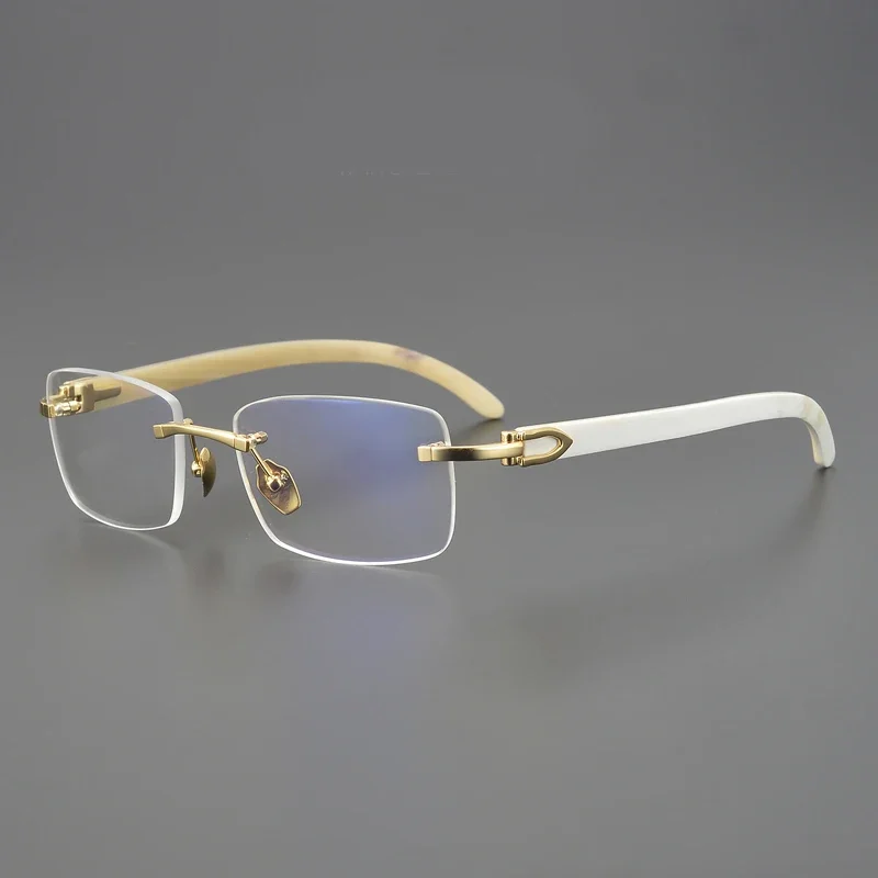 

Natural Buffalo Horn glasses frame men Handmade designer Business Optical eyewear Myopia reading women prescription eyeglasses