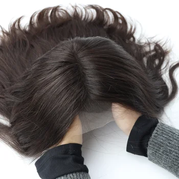 High Density Swiss Lace Jewish Wig Human Hair Virgin European Hair Sheitels Kosher Wig Natural Wave Pre Plucked with Baby Hair