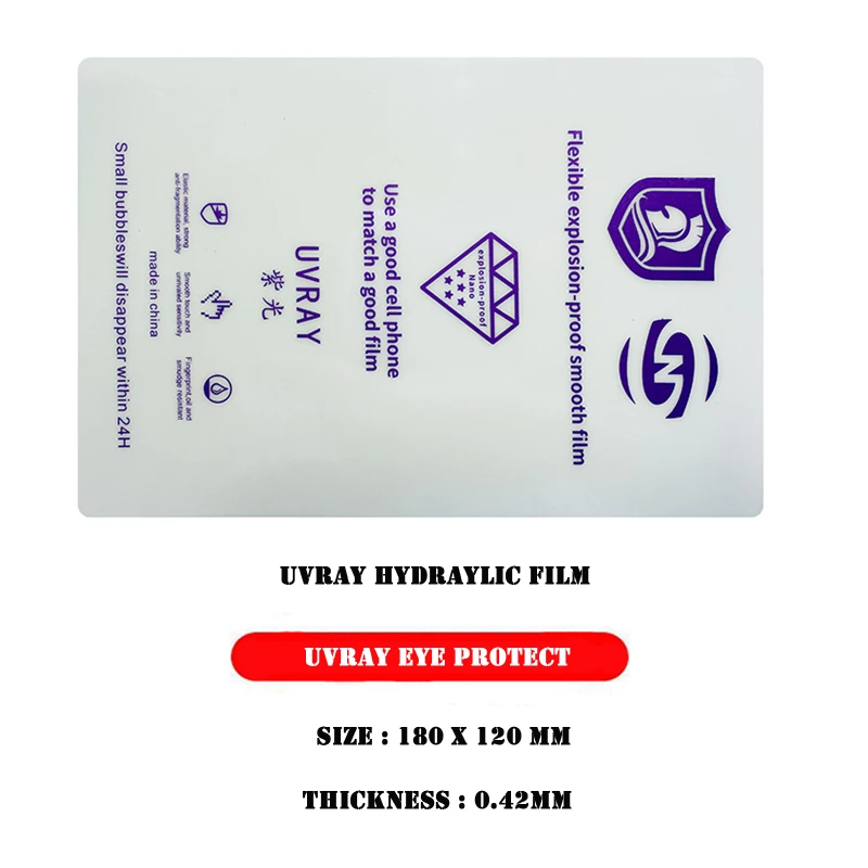Película hidráulica Flexible protección de ojos, de de teléfono móvil a prueba de explosiones, máquina de corte de película, UVRAY/HD/mate, 50 piezas| | - AliExpress