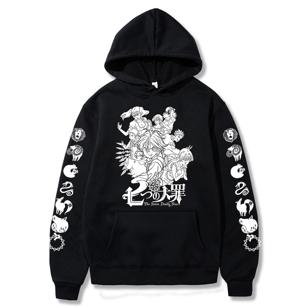 

Anime The Seven Deadly Sins Printed Long Sleeve Hoodie Streetwear Casual Pullover Sweatshirts Unisex