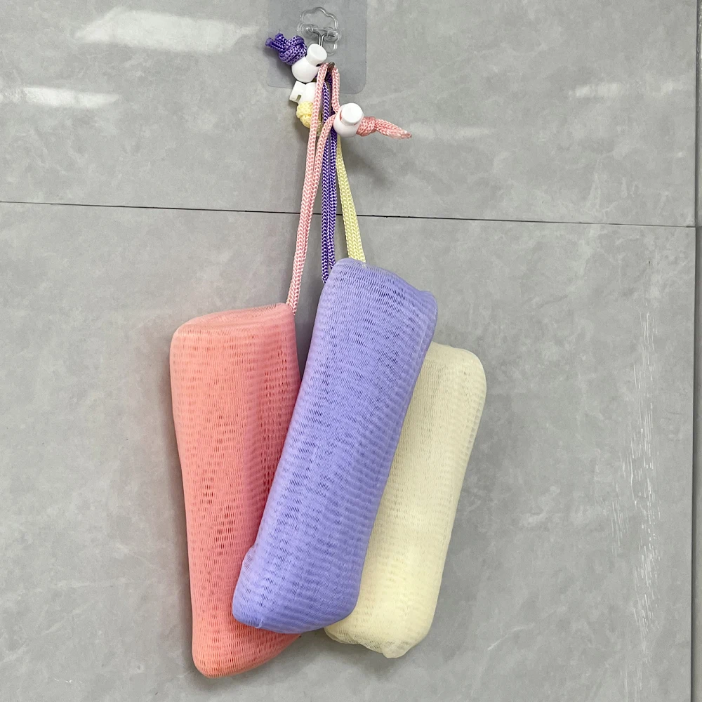 6 Layer Thickened Foaming Soap Bags Facial Cleanser Mesh Bag Body Washing Bubble Foam Net Household Shower Cleaning Accessories 6