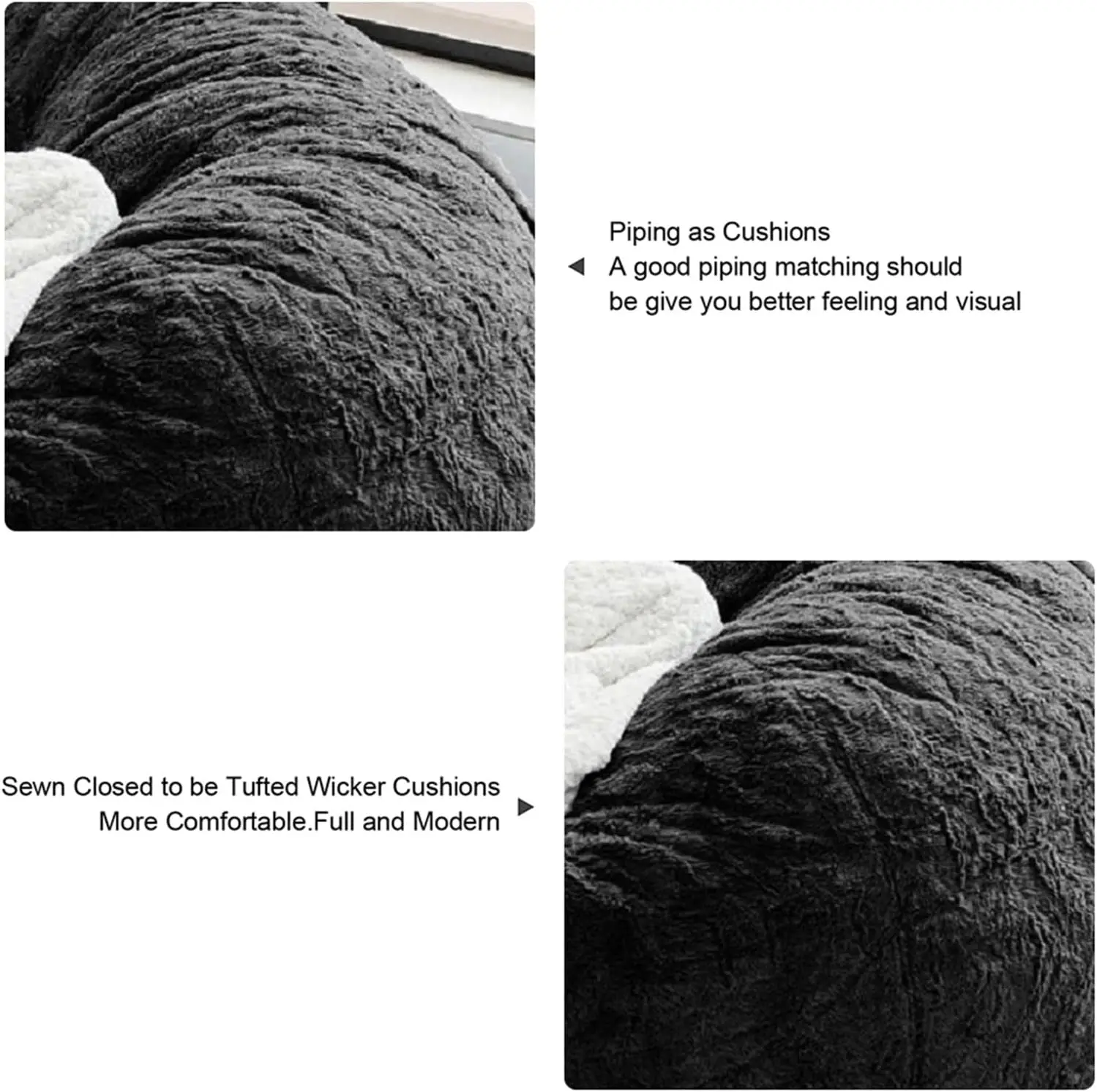 Chair for Adults Kids Without Filling Comfy Fluffy Giant Round Beanbag Lazy Sofa Cover for Reading Chair Floor Chair, 6