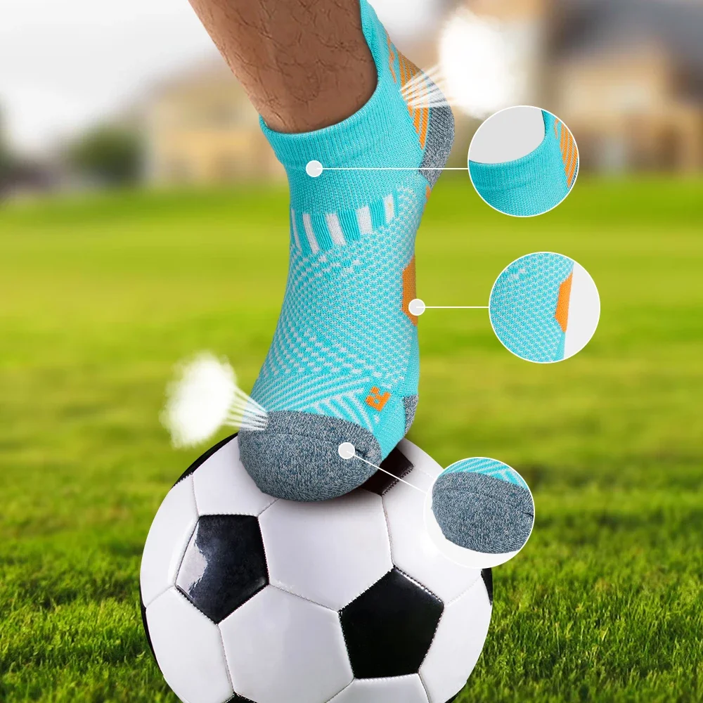 Compression Ankle Socks - Mens  Womens Low Cut Fitness Running Sox