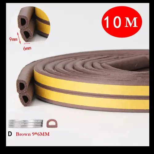 10m D/I/E Type Self-adhesive Door And Window Sealing Strip Foam Insulation, Anti-Collision, Wind And Sound Insulation Artifact - Image 21
