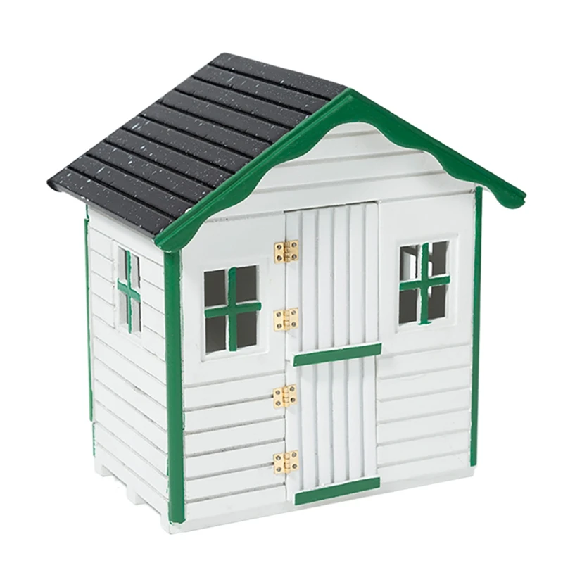 

1:12 миниатюрный милый деревянный кукольный домик, модель симпатичного домика, украшение для кукольного домика