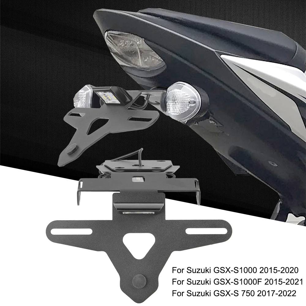Per Suzuki Gsx-S1000 1000F 750 2015-2022 Kit Eliminatore Parafango Posteriore Ordinato Luce Led Gsx-S750 Gsx-S 1000 F Porta Targa