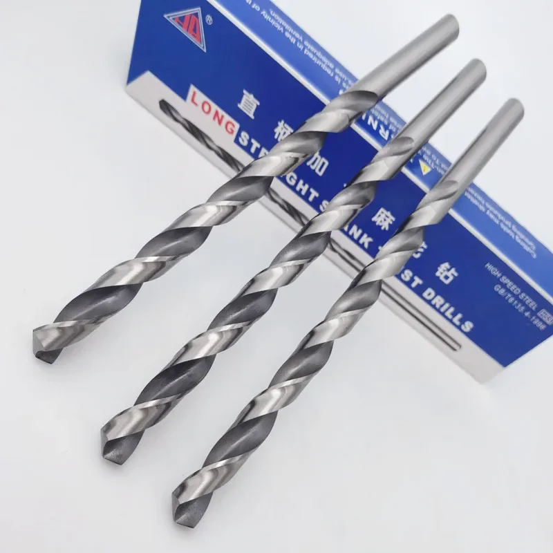 0.5-16mm HSS M2 Hardened Lengthen Drill Bit 60-500mm Extra-long High Speed Steel Straight Shank Twist Drill For Steel Metal Wood