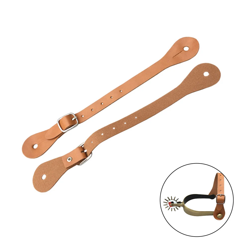 

Adjustable Spur Strap Spur Belt Stainless Steel 1 Pair Buckle Spur Equestrian Equipment Horse Riding Training PU Laces