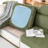 New Thicken Jacquard Sofa Seat Cushion Covers Solid Colors Striped Sofa Covers for Living Room Sectional Couch Covers Removable 5
