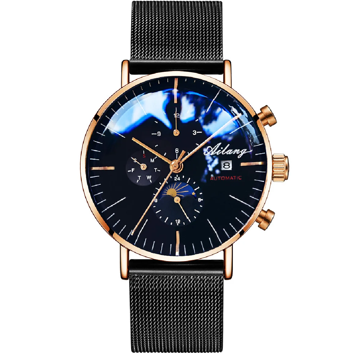 

AILANG 2023 Fashio Automatic Men Watches Stainless Steel Waterproof Date Week Lassic Wrist Mechanical Watches Reloj Hombre 8609B