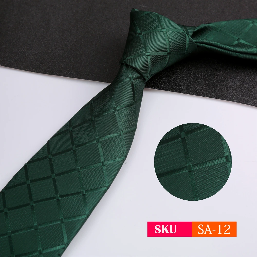 Luxuriöse 8CM Herrenkrawatten, einfarbig, Twill, gestreift, kariert, für den Mann, Bräutigam, Business, Party – Detail 15