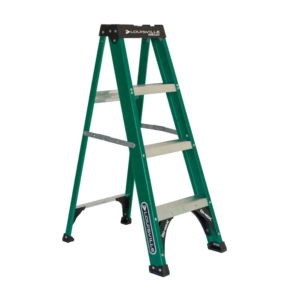 

Louisville Ladder 4' Fiberglass Step Ladder, 8' Reach, 225 lbs Load Capacity, FS4004