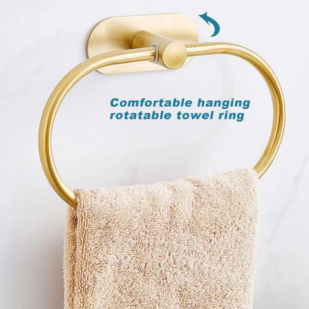 Multi-function Towel Holder Swivel Towel Rack Holder Set Heavy Duty Bathroom Kitchen Accessories Wall Mount Hanger Ring