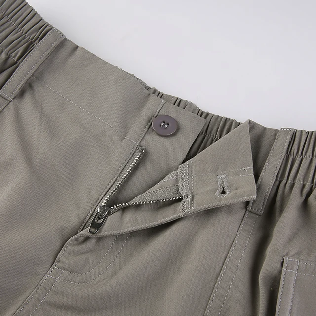 Cargo shorts for summer in gray