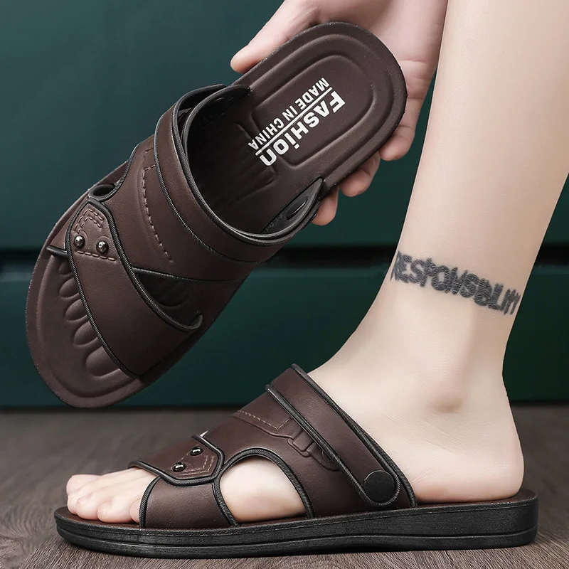 الصيف الرجال الصنادل الترفيه أحذية الشاطئ الذكور ع...