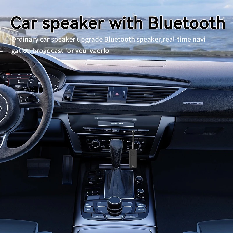 Bluetooth 5.3 Audio Transmitter Receiver 3.5MM AUX Support TF Card With Mic Collar-Clip Wireless Adapter for Car Airplane TV PC