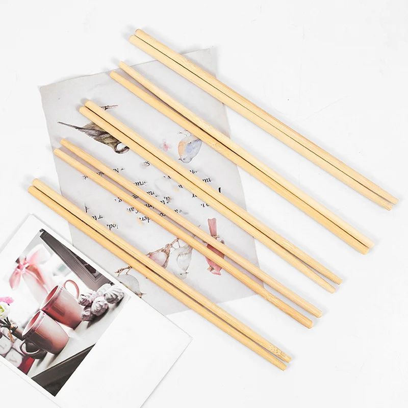 10 Pairs/Set Disposable Bamboo Wooden Chopsticks Individually Packaged Tableware Supplies Travel Portable Flatware Food Stick