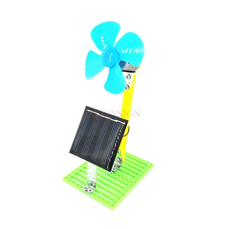 DIY Solar Powered Electric Fan Physics Circuit Experiment Kit Education Kids Toy Student Physical