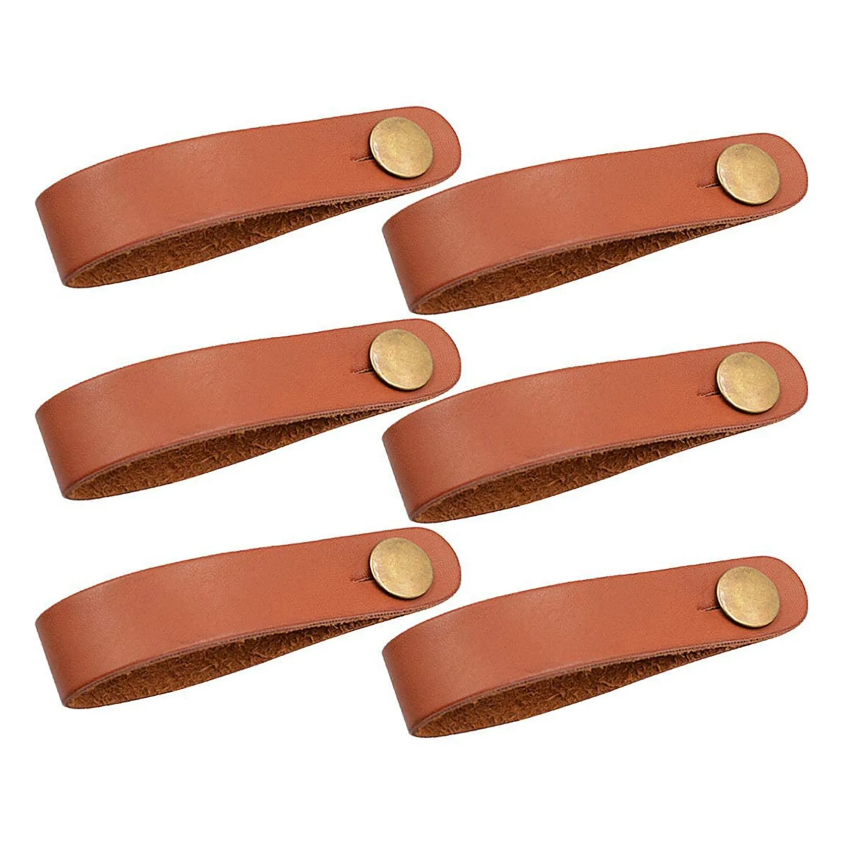 

6Pcs Guitar Headstock Adapter Straps Guitar Neck Strap Tie Black Leather Headstock Strap Lock-Brown