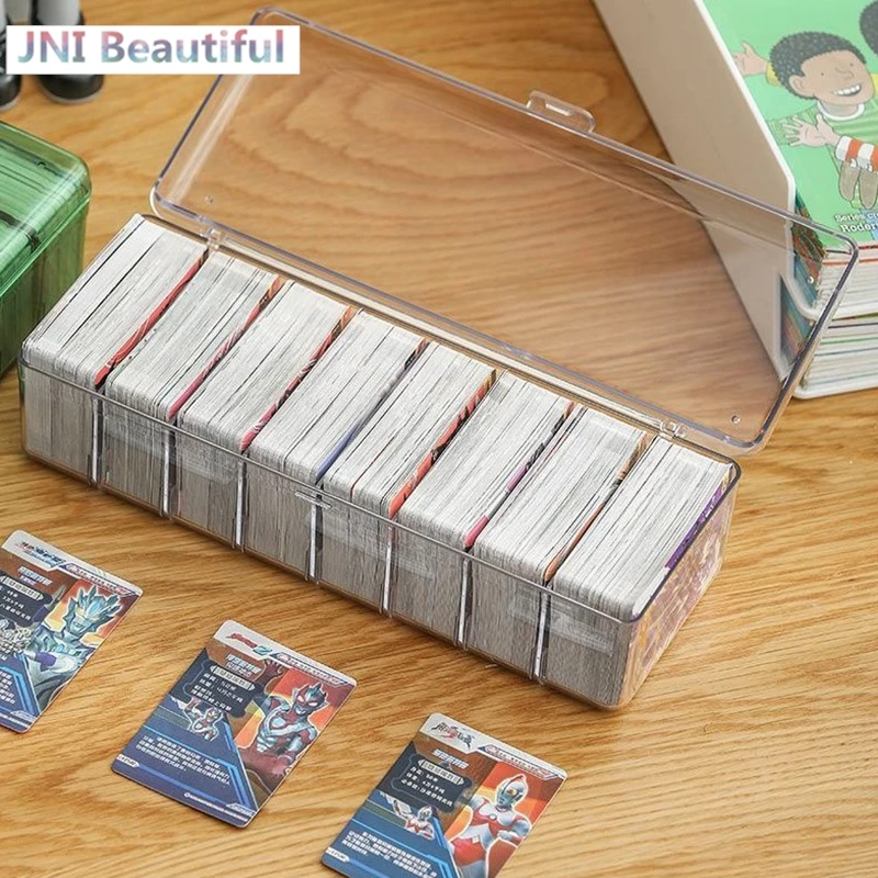 

1PC Transparent Hot Trading Card Deck Box Large Capacity Container Card Organizer Storage Collectible Game Card Cases