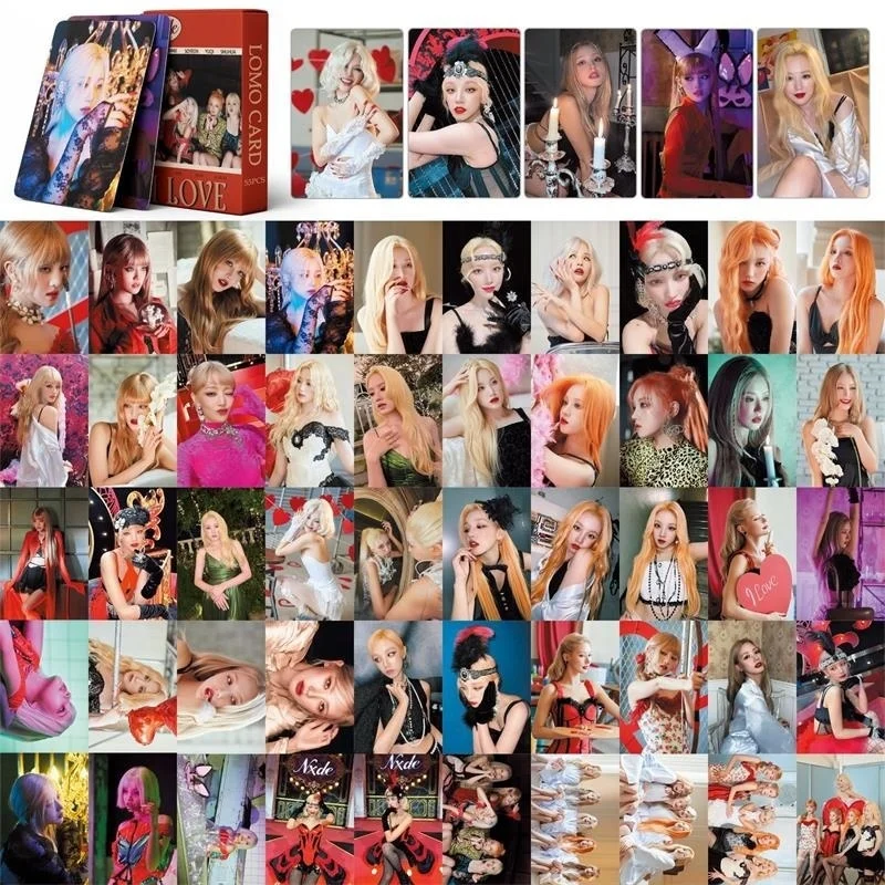 

10/25/55PCS Cute Gidle Lomo Cards for Fans Collection Gift Korean Stationery School Supplies Album Idol Kpop Photocards