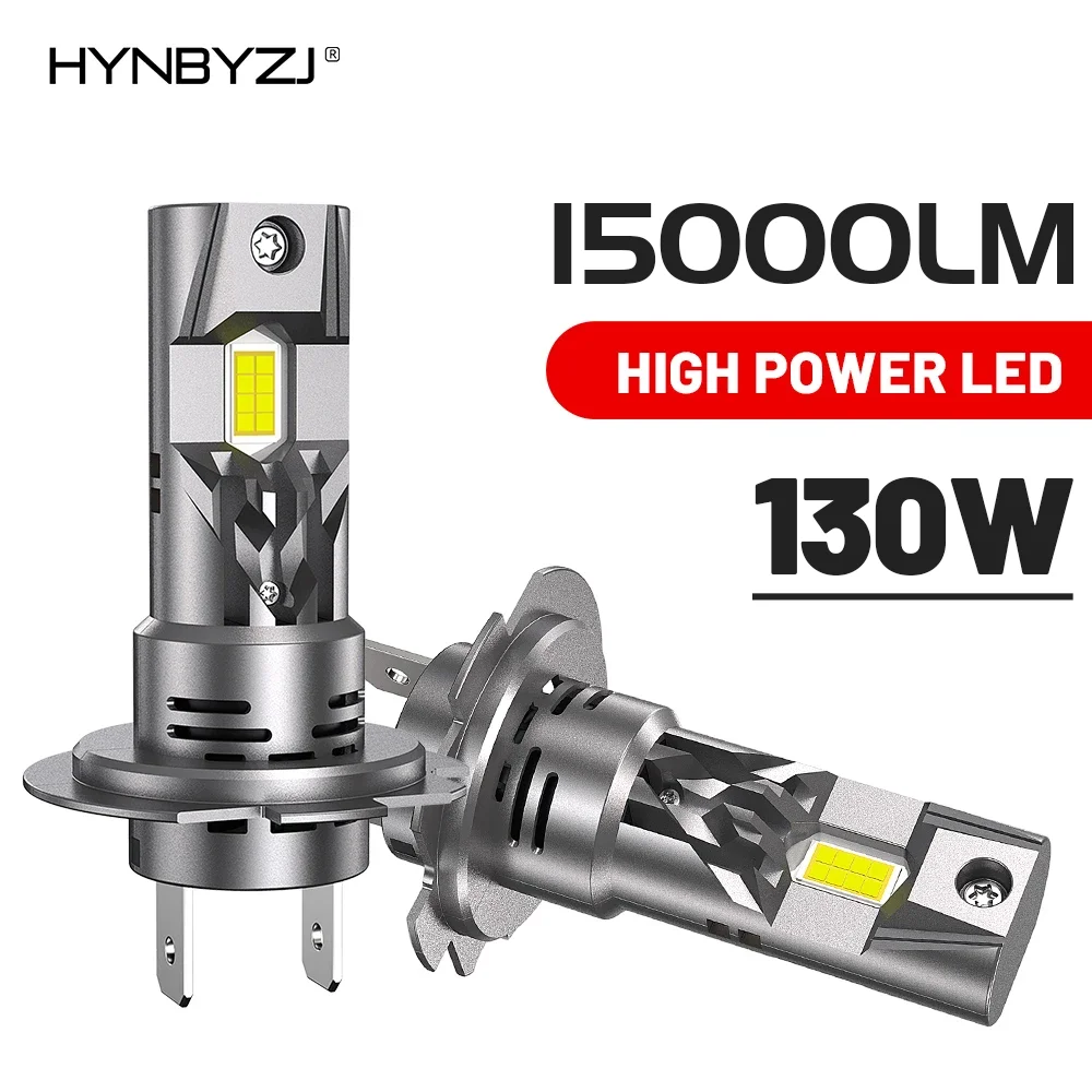 HYNBYZJ H7 9005 H11 LED Headlight 1:1 Mini Size Headlamp 130W Car Lamps Super Bright Plug and Play Car Headlight Bulbs