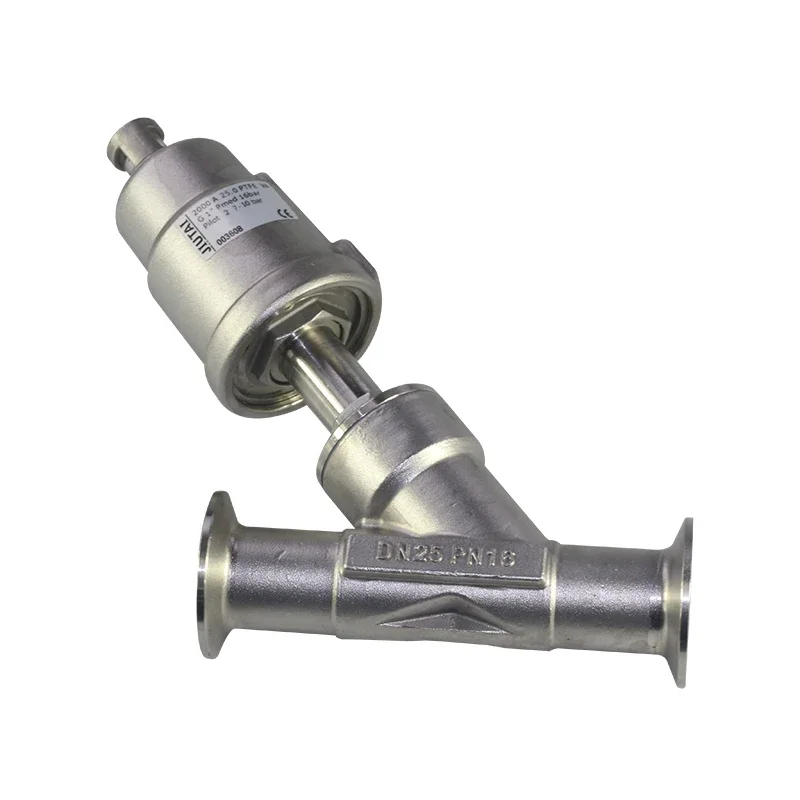 Stainless steel valve Clamp quick mounting connection DN15-DN80 Pneumatic control Angle seat valve
