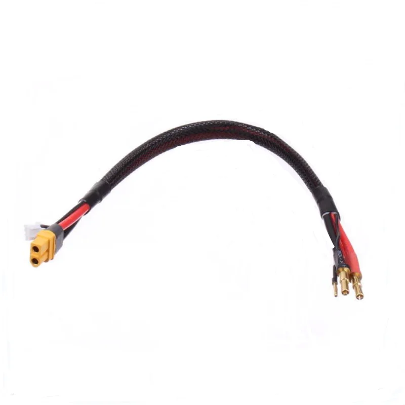 JST-XH Lipo 밸런스 충전 리드 와이어 하네스, 4.0mm 커넥터 포함, RC 2S 3 핀, 4-5mm 스텝 불릿, XT60 암 플러그, 12awg 610mm