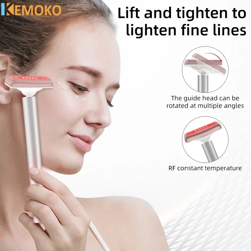 EMS Eye Massager LED  Microcurrent Heating Vibration Facial Neck Anti Aging Wrinkle Face Lifting Massager Facial Beauty Device